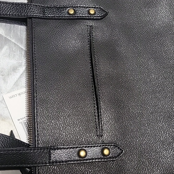 NWT THE SAK Collective Arriba Jungle Leather Tote Bag Black Cheetah Paint Look - Picture 8 of 12